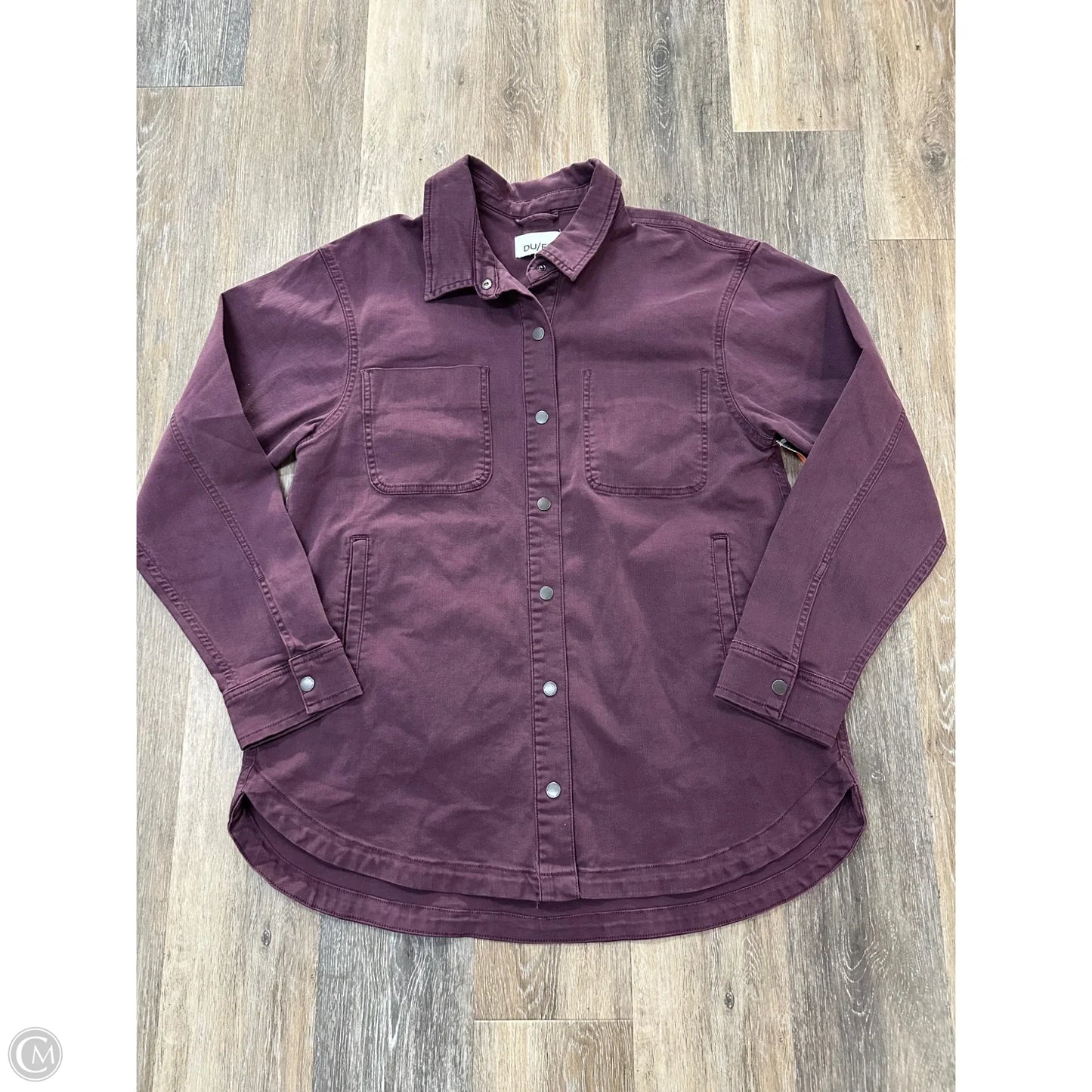 Jacket Shirt By Du/er In Purple, Size: Xl