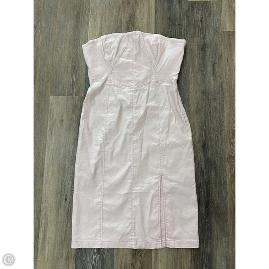 Dress Casual Midi By Anthropologie In Pink, Size: L