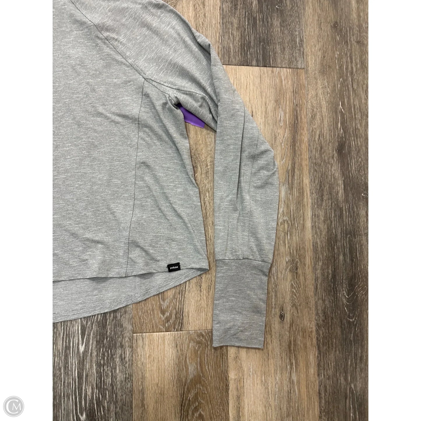 Athletic Top Long Sleeve Hoodie By Prana In Grey, Size: S