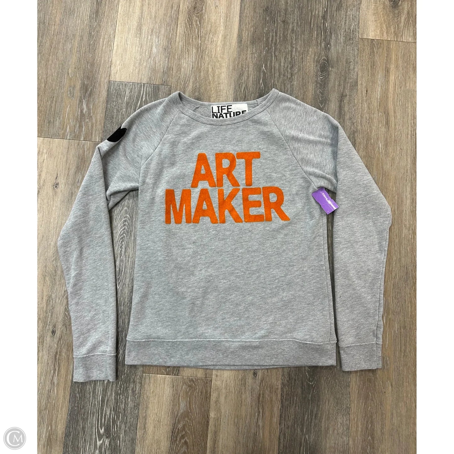 Sweatshirt Crewneck By Freecity In Grey, Size: S