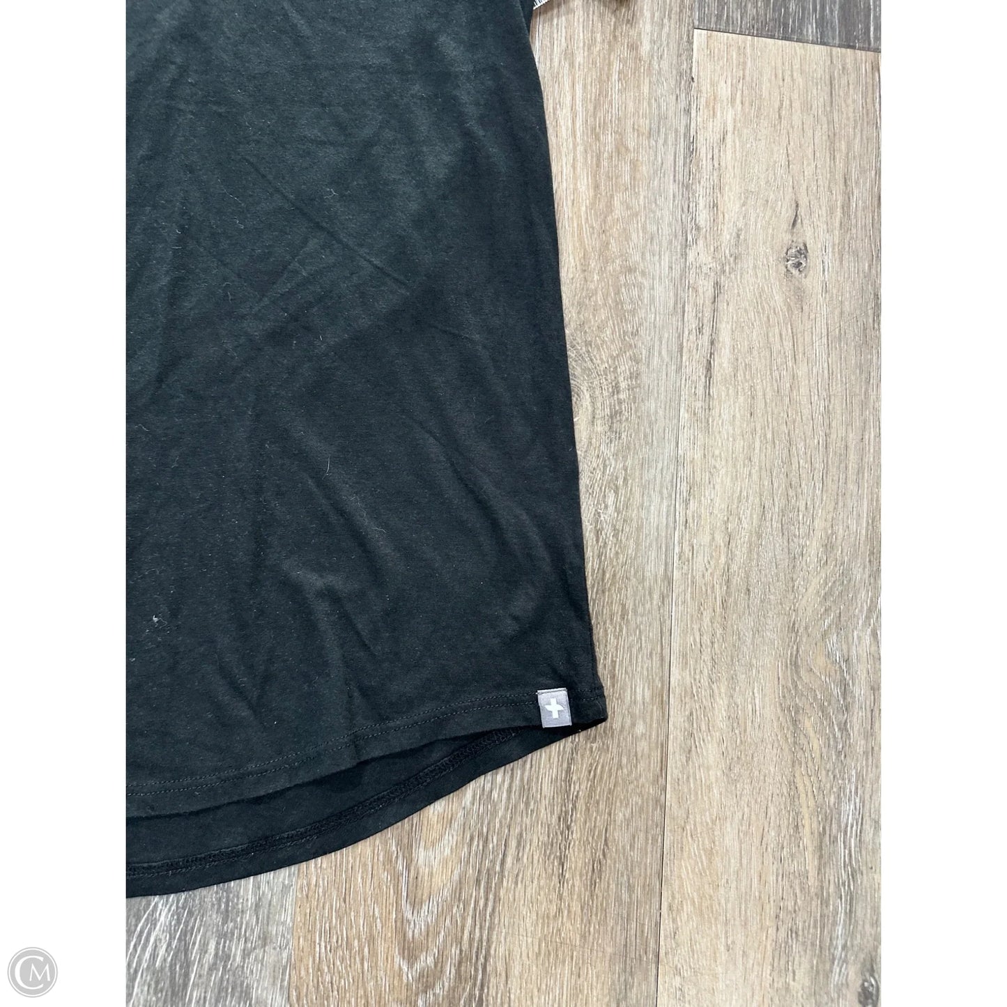 Athletic Top Short Sleeve By Figs In Black, Size: M