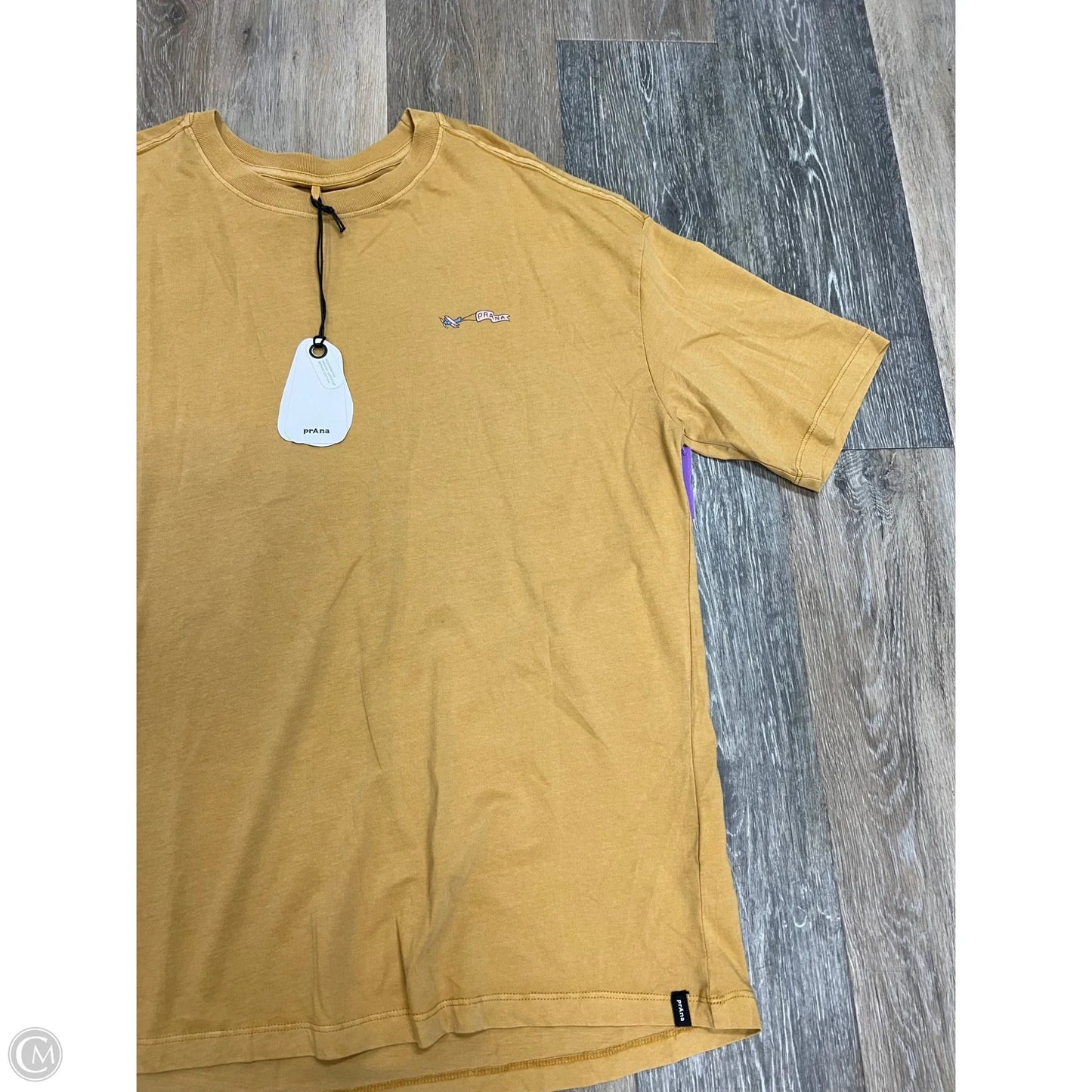 Athletic Top Short Sleeve By Prana In Yellow, Size: S