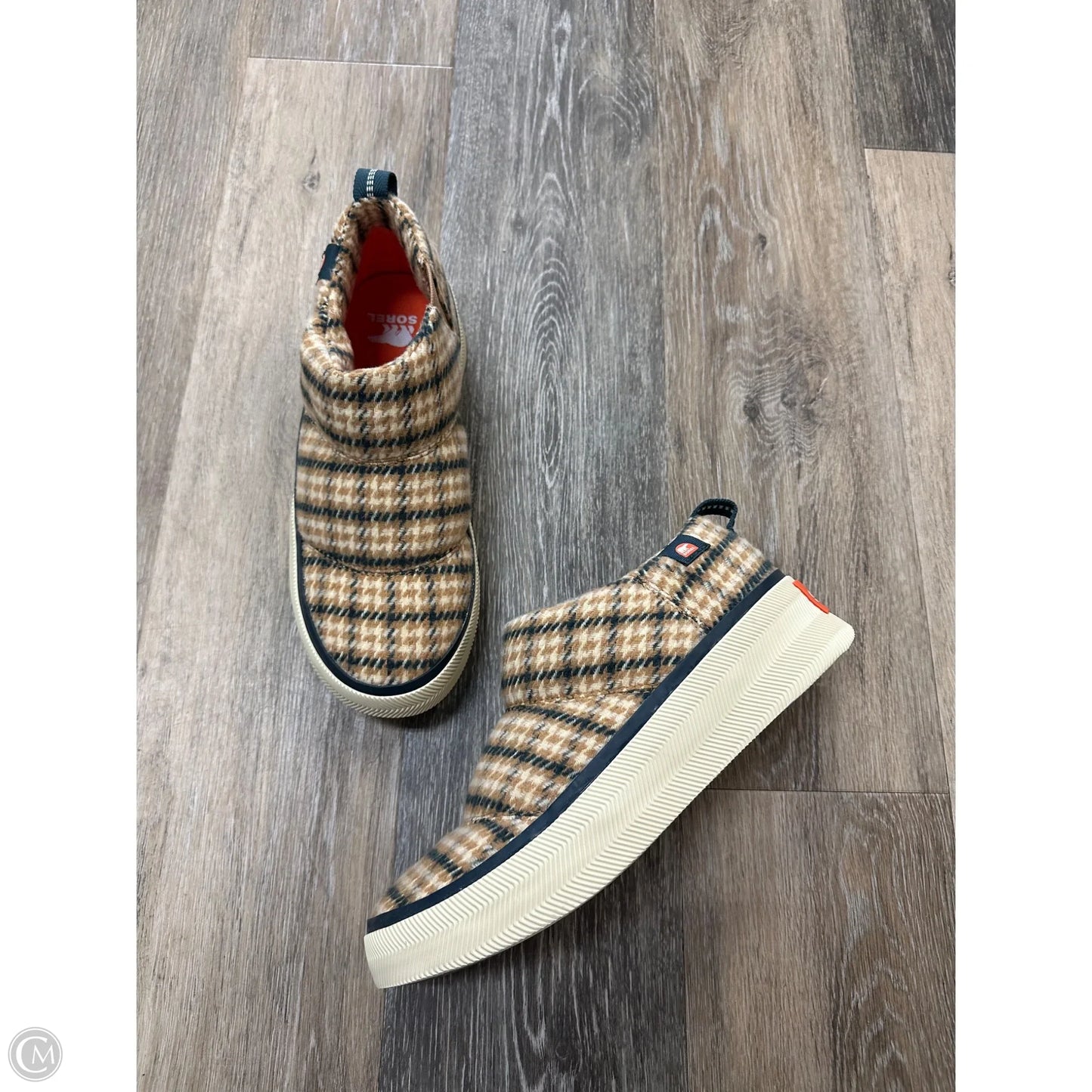 Boots Ankle Flats By Sorel In Plaid Pattern, Size: 9