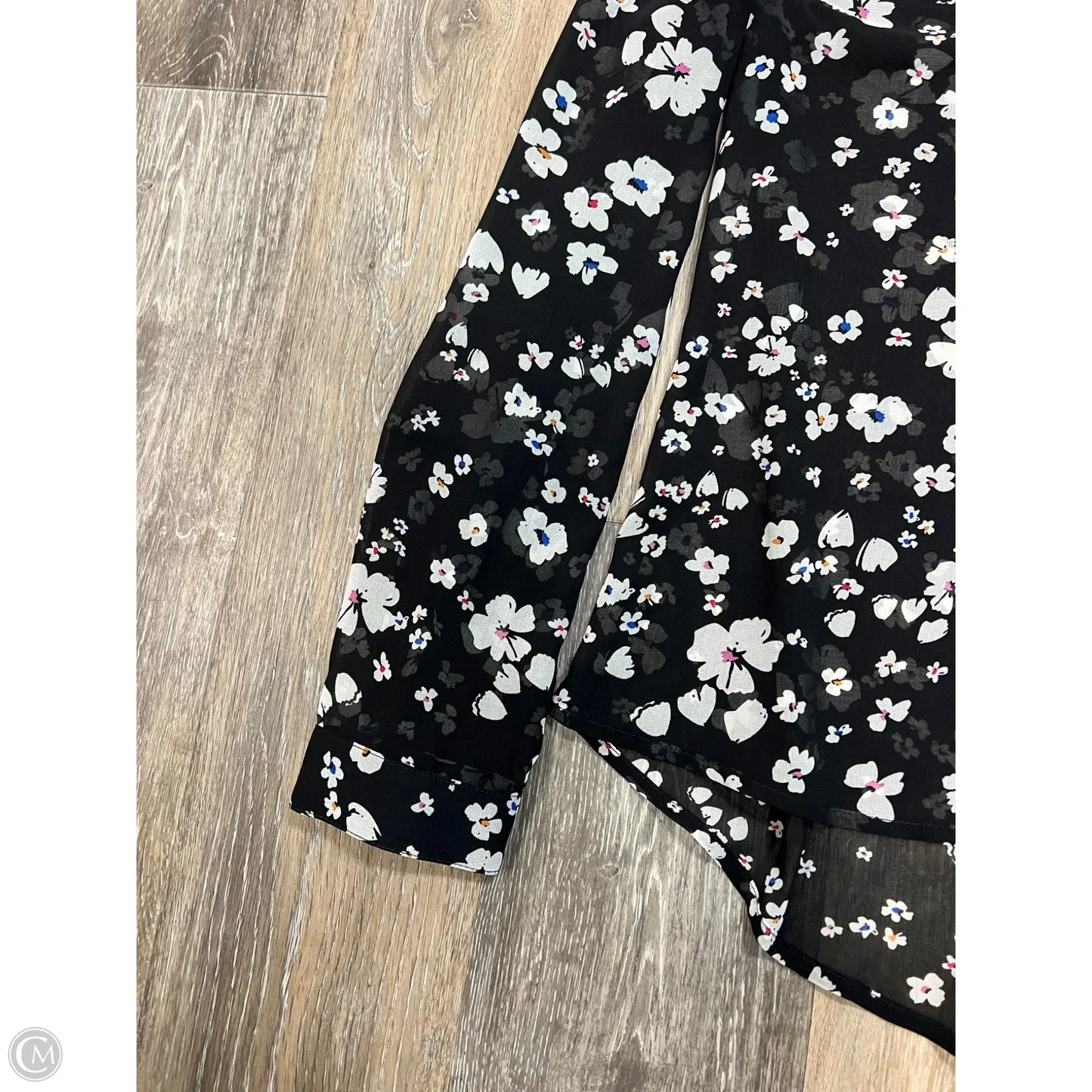 Blouse Long Sleeve By Cabi In Floral Print, Size: M