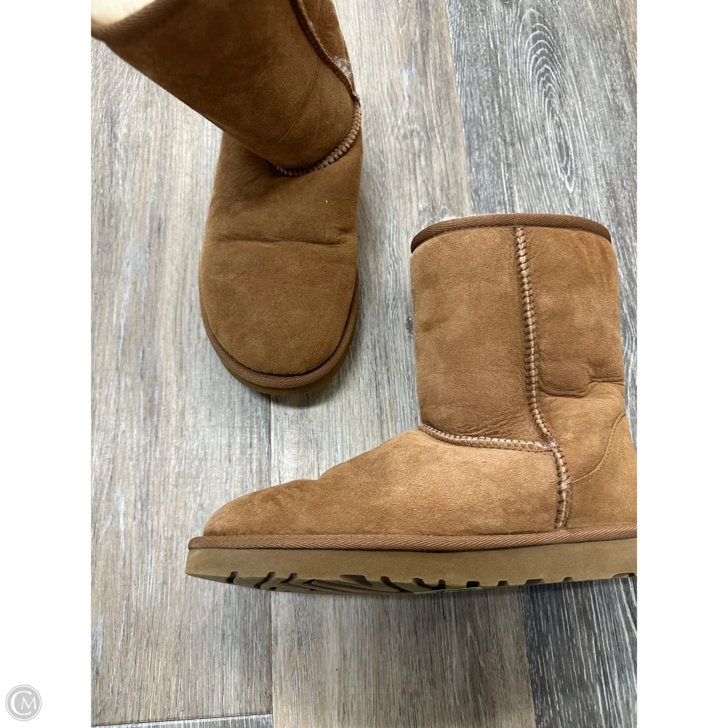 Boots Designer By Ugg In Brown, Size: 6