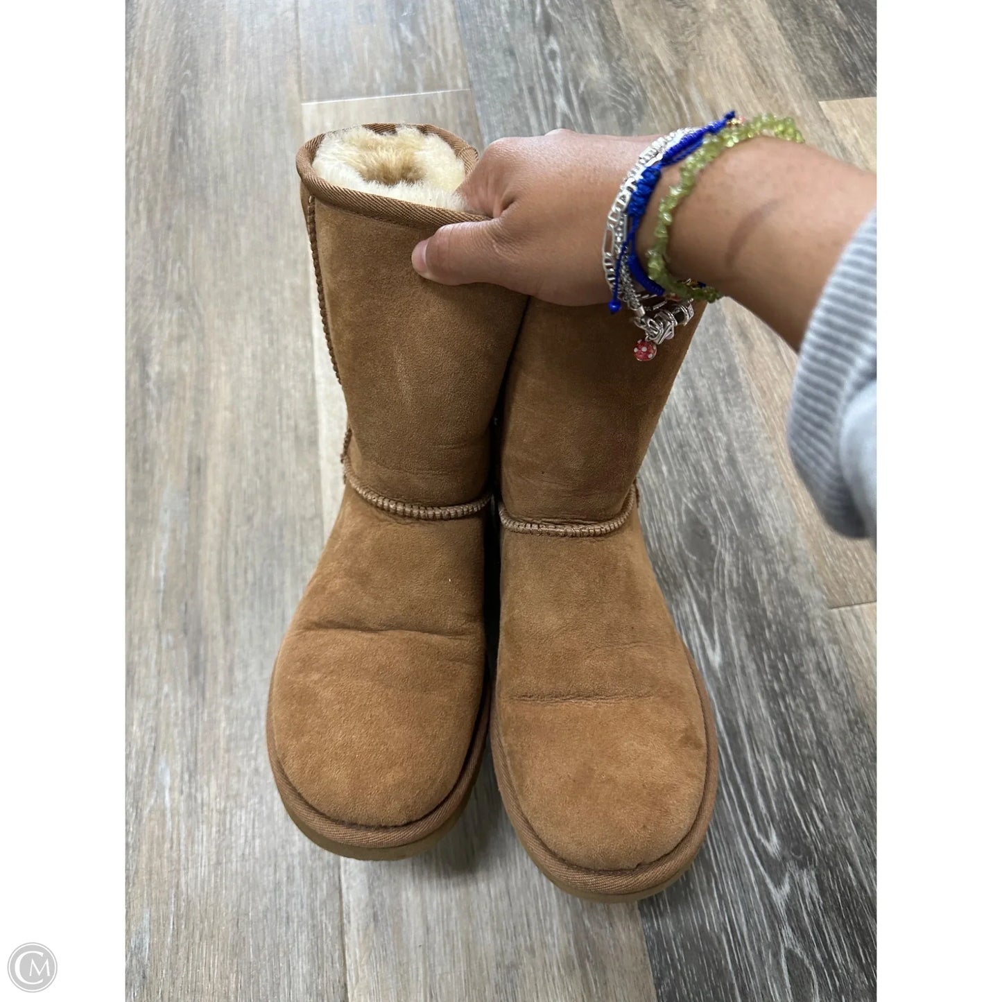 Boots Designer By Ugg In Brown, Size: 6