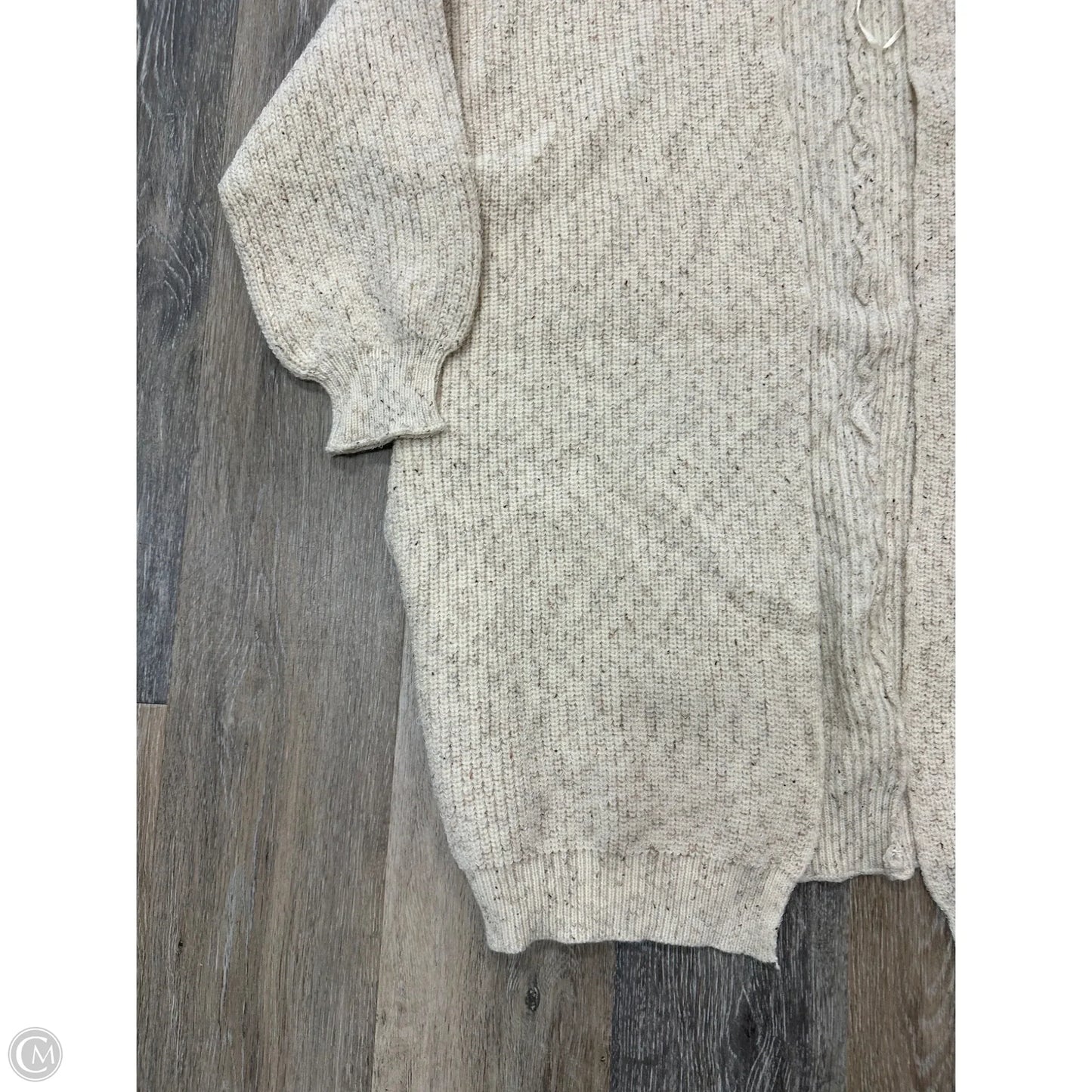 Sweater Cardigan By Paper Crane In Cream, Size: S