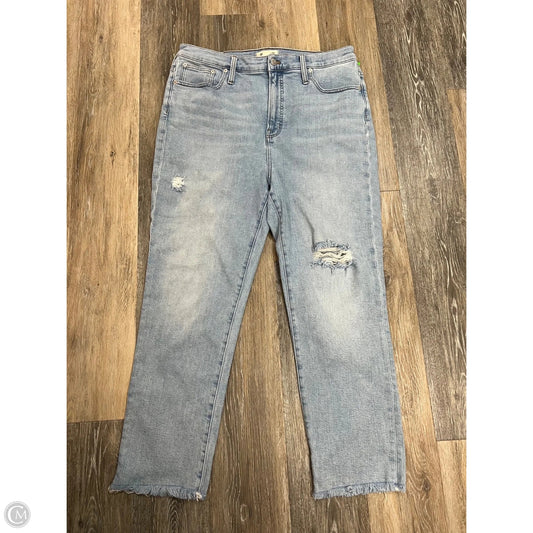 Jeans Straight By Madewell In Blue Denim, Size: 14/32