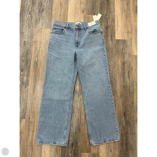 Jeans Straight By Abercrombie And Fitch In Blue Denim, Size: 14