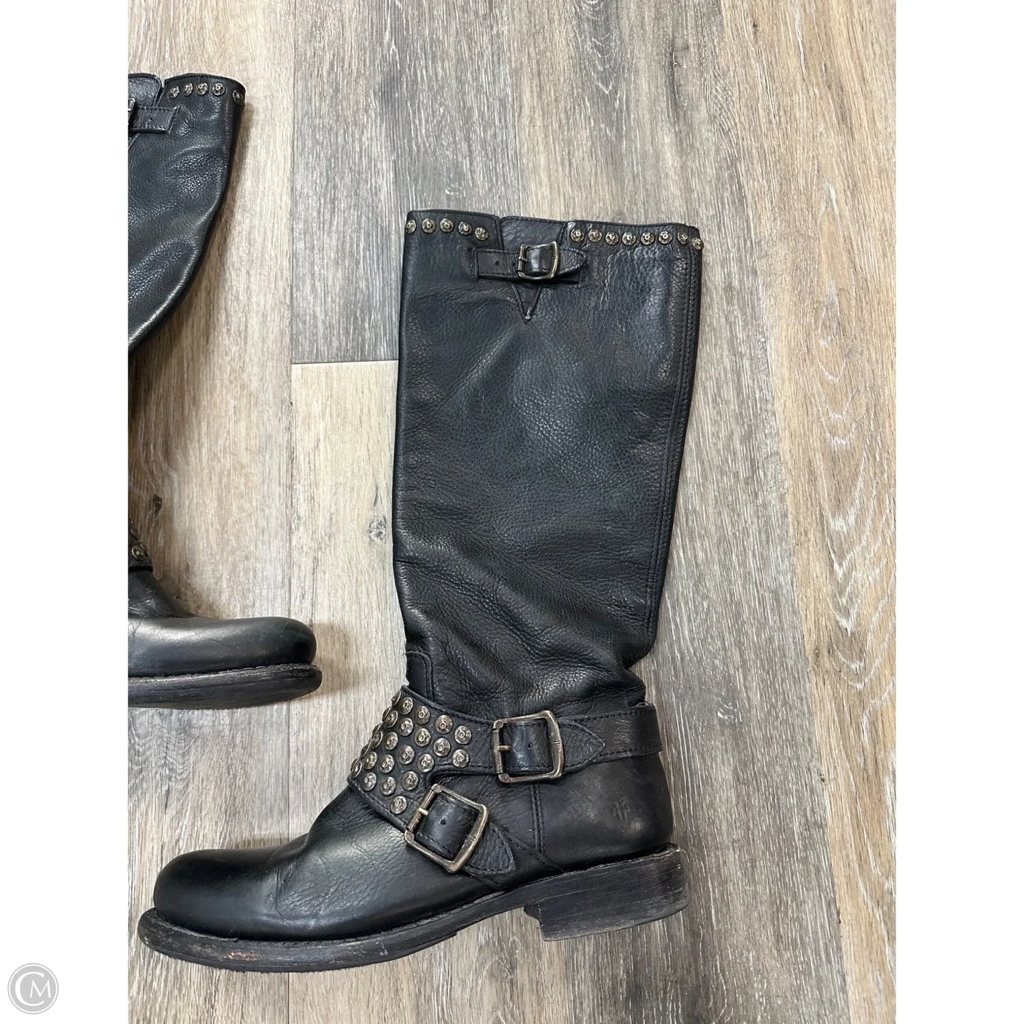Boots Designer By Frye In Black, Size: 8