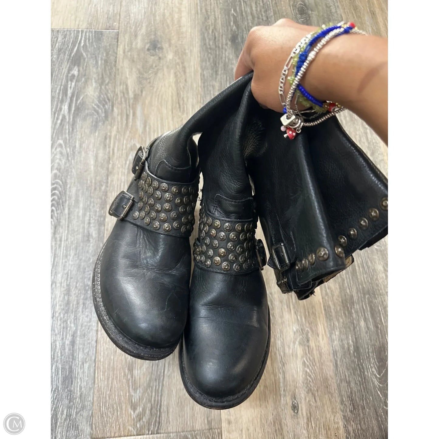 Boots Designer By Frye In Black, Size: 8