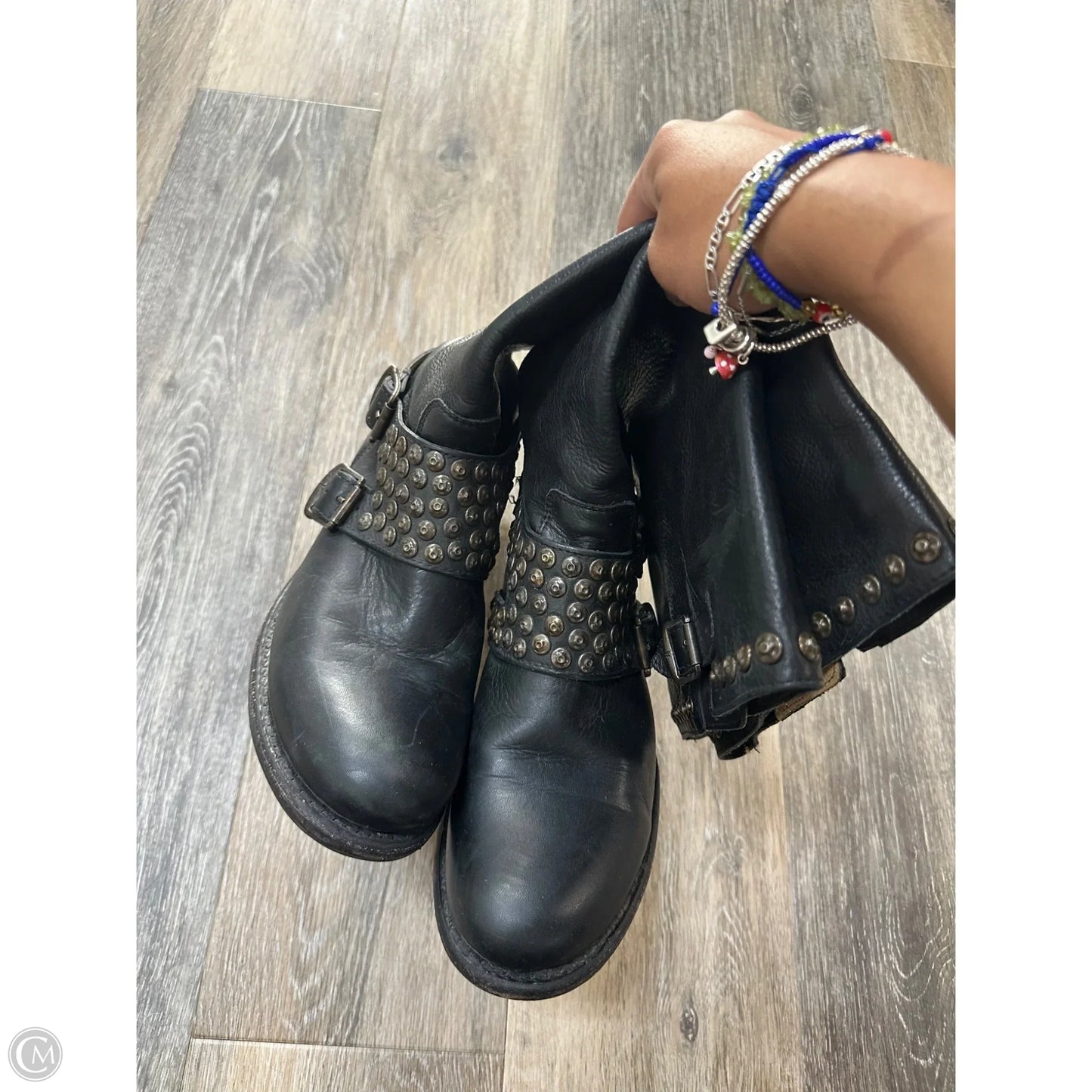 Boots Designer By Frye In Black, Size: 8