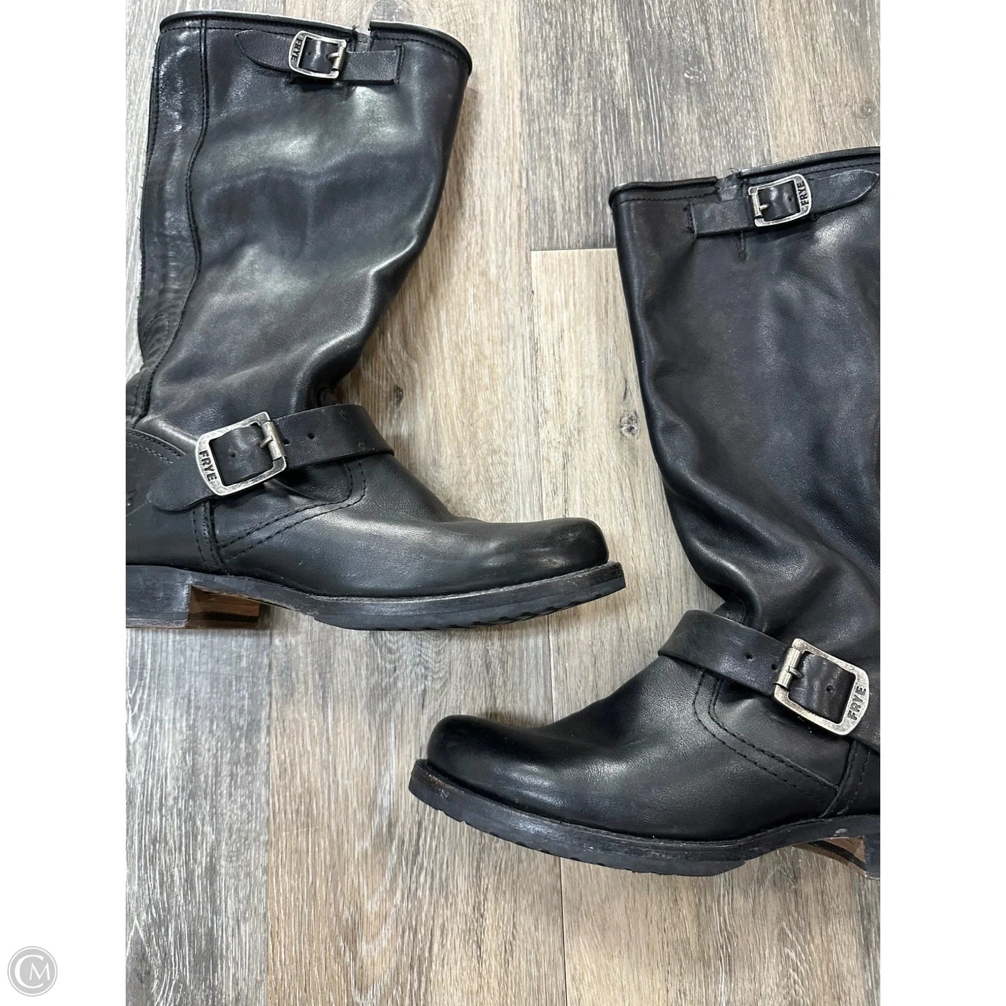 Boots Designer By Frye In Black, Size: 8