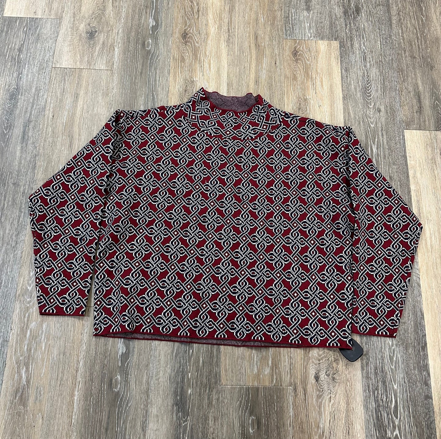 Sweater By Maeve In Blue Red & White, Size: M