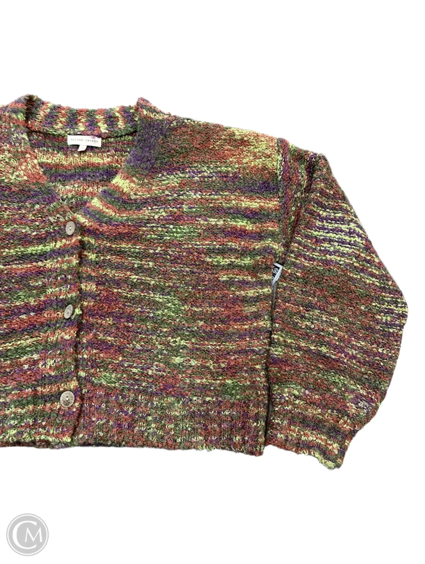 Sweater Cardigan By Gilded Intent In Multi-colored, Size: L