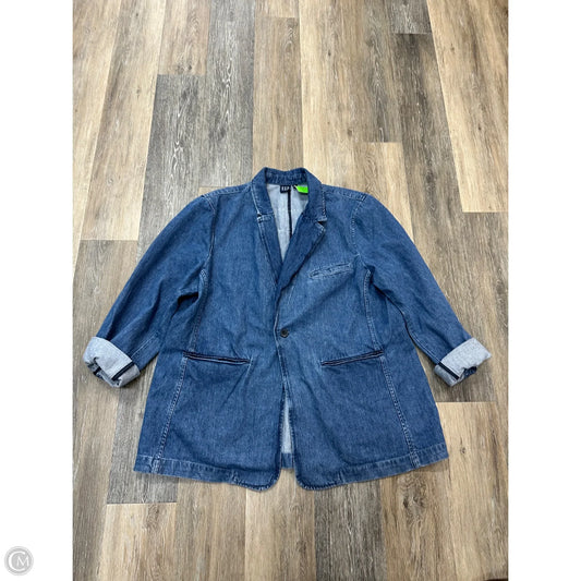 Blazer By Gap In Blue Denim, Size: Xxl