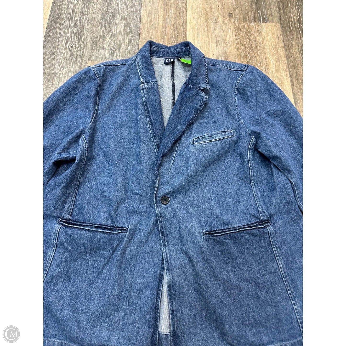 Blazer By Gap In Blue Denim, Size: Xxl