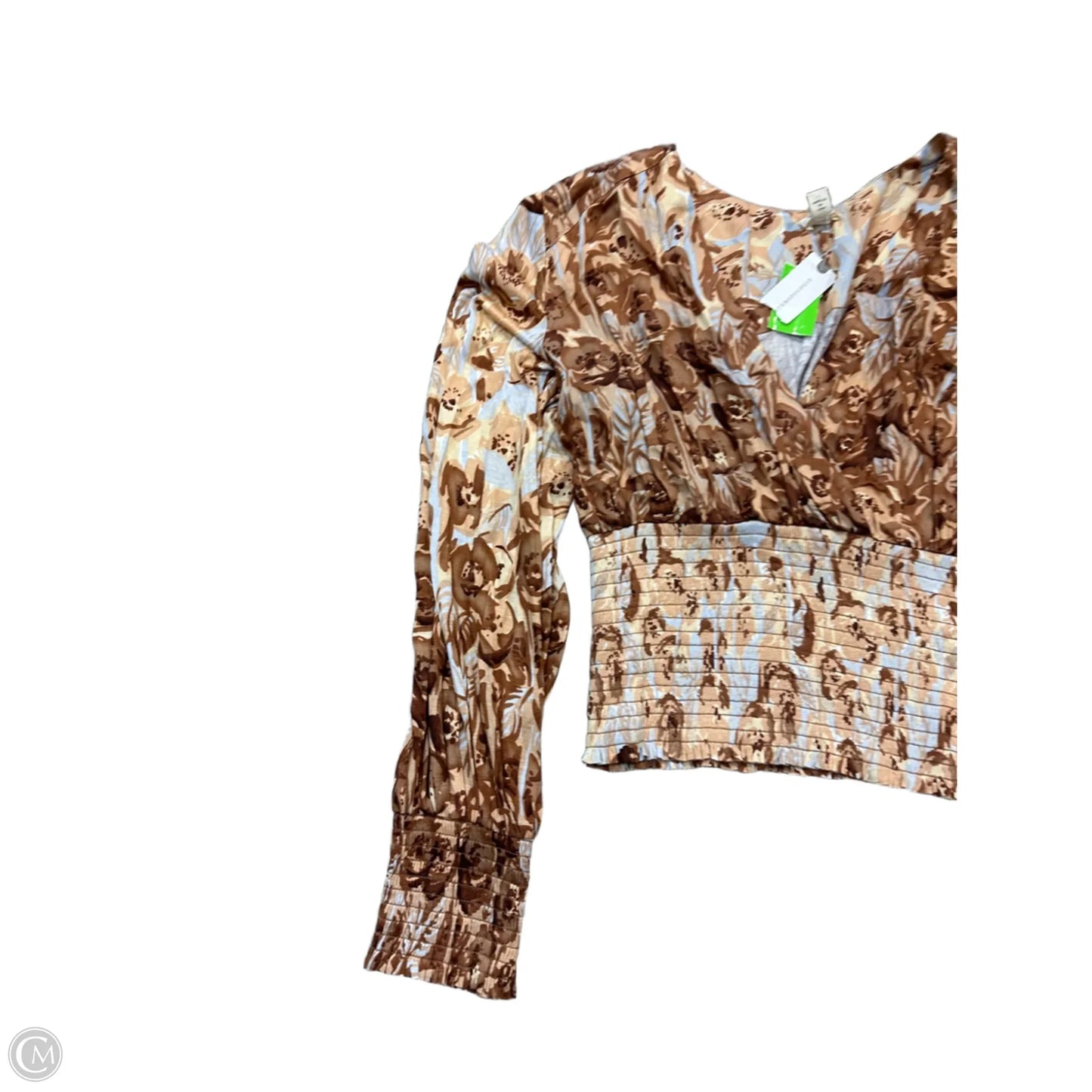 Blouse Long Sleeve By Tiny In Floral Print, Size: L