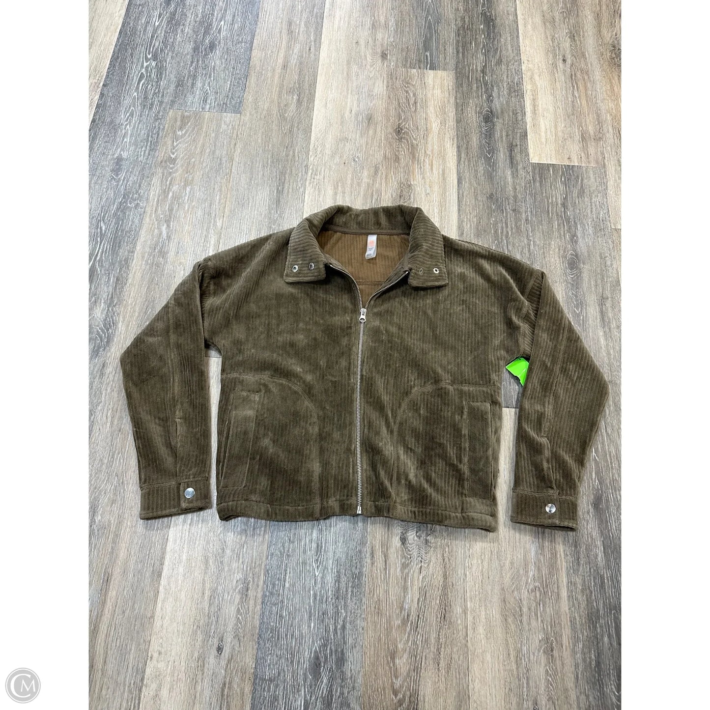 Athletic Jacket By Mono B In Green, Size: S
