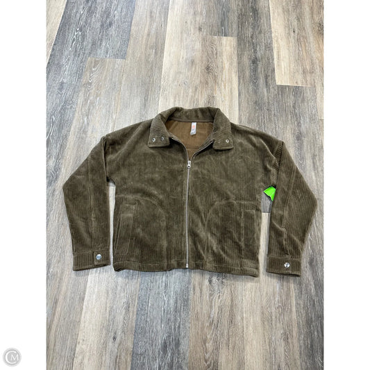 Athletic Jacket By Mono B In Green, Size: S