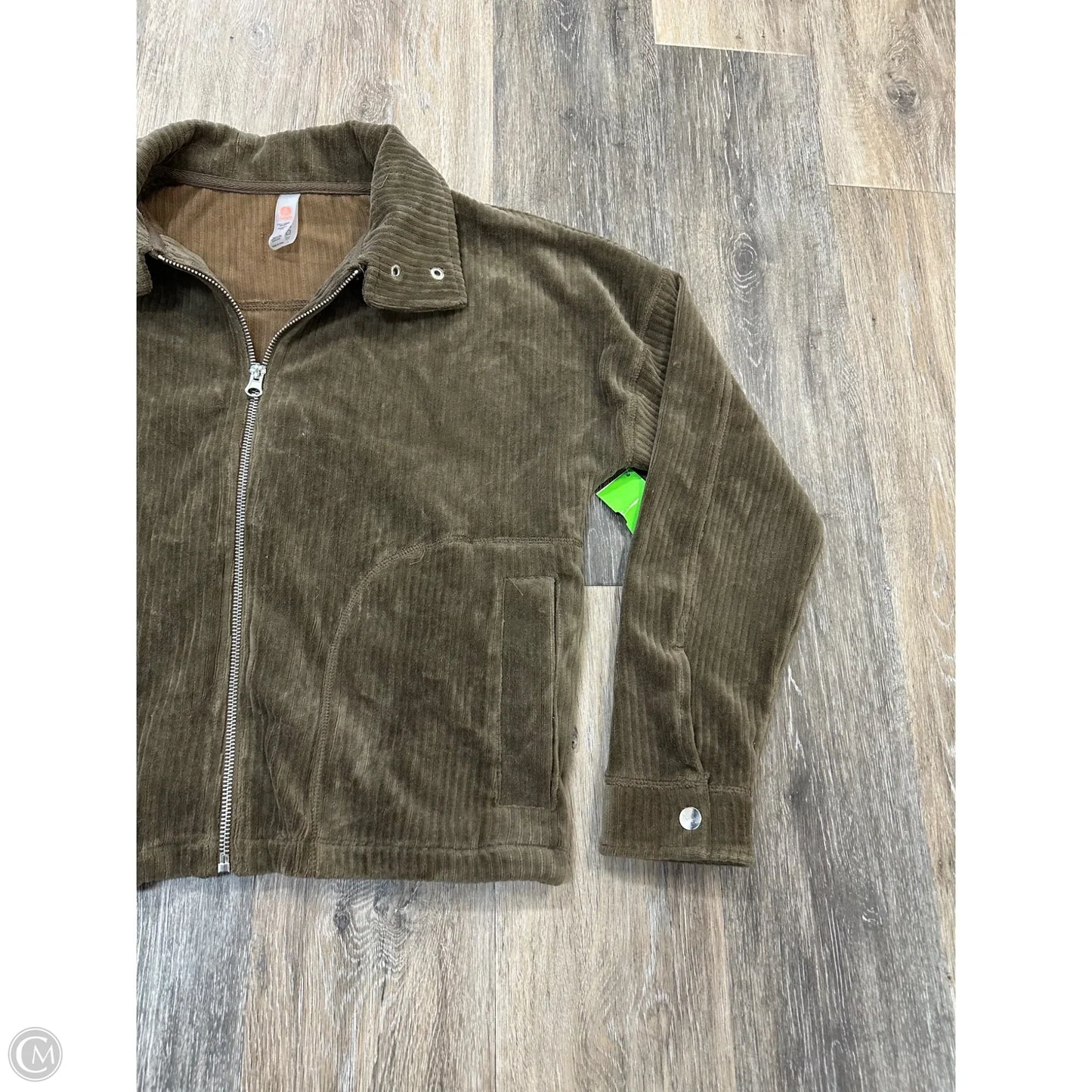 Athletic Jacket By Mono B In Green, Size: S