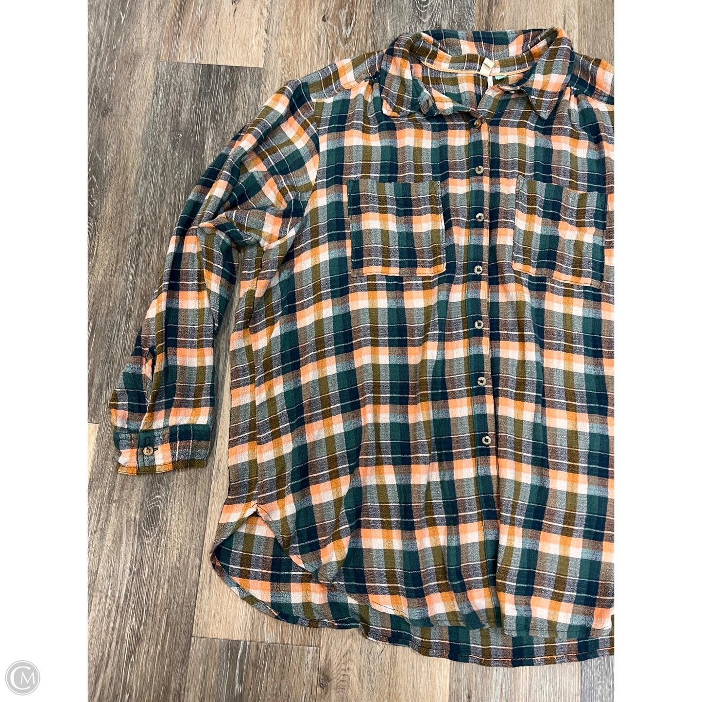 Blouse Long Sleeve By Pilcro In Plaid Pattern, Size: 2x