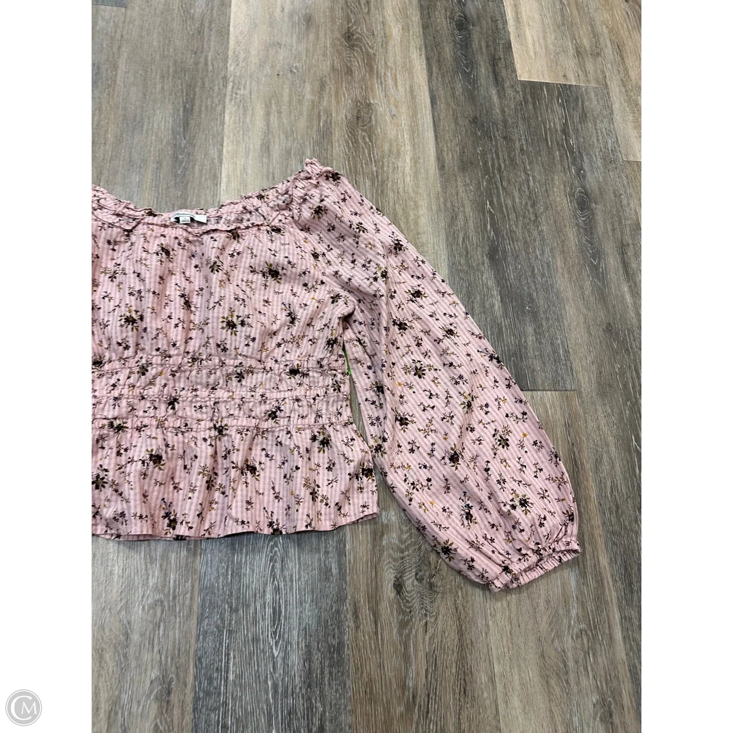 Blouse Long Sleeve By Madewell In Floral Print, Size: L