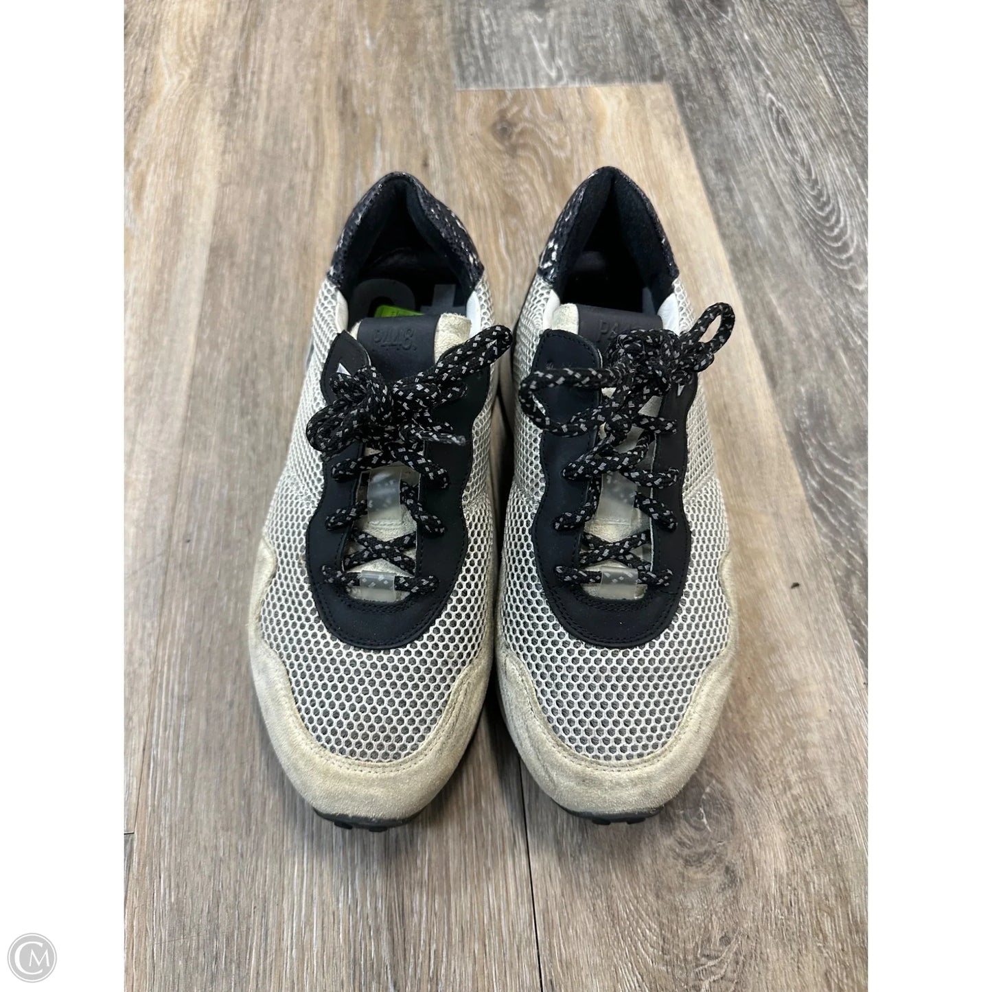 Shoes Athletic By P448 In Black & Cream, Size: 7