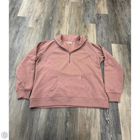 Athletic Sweatshirt Collar By Bke In Pink, Size: Xl