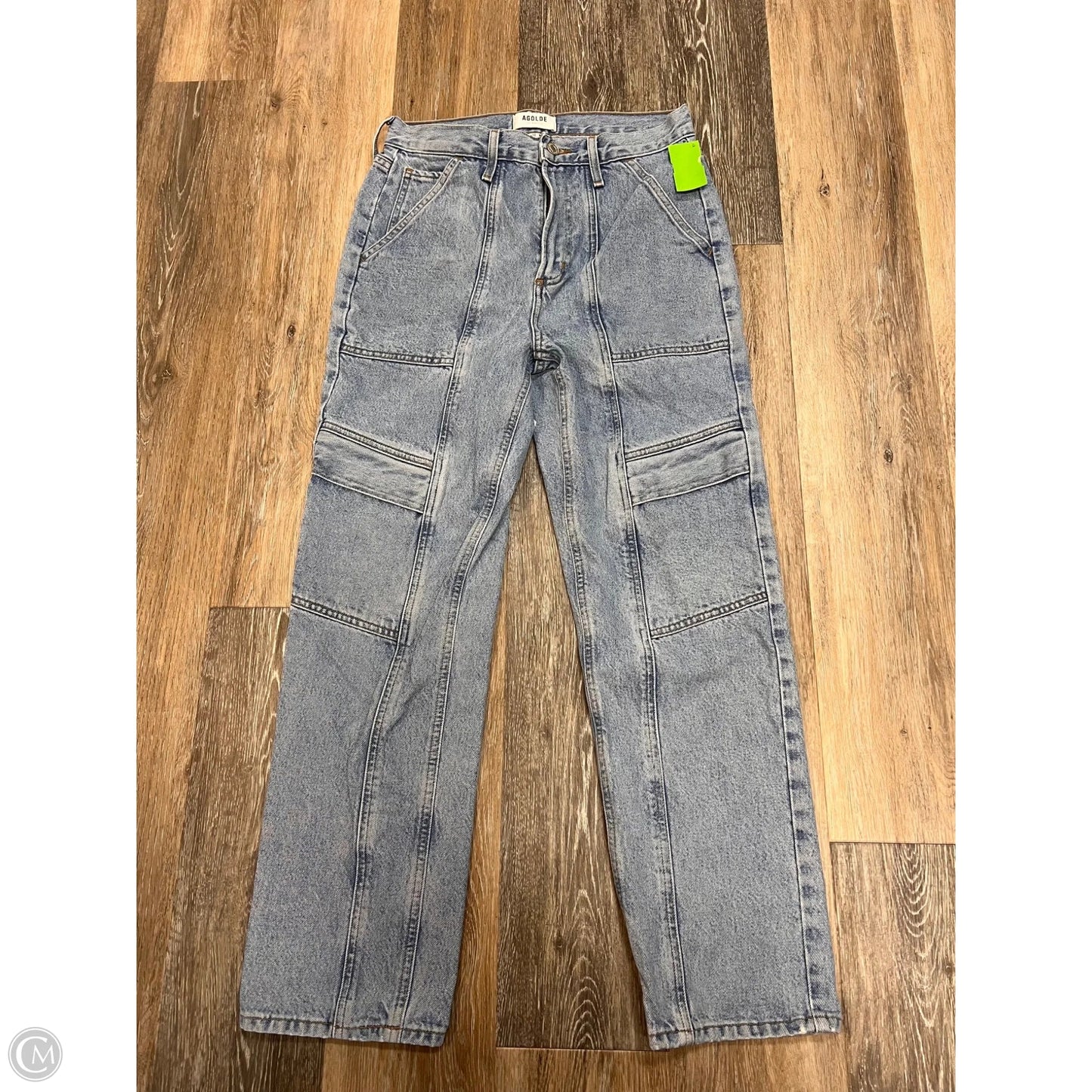 Jeans Straight By Agolde In Blue Denim, Size: 2/26