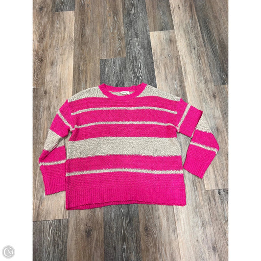 Sweater By Adora In Pink & Tan, Size: M