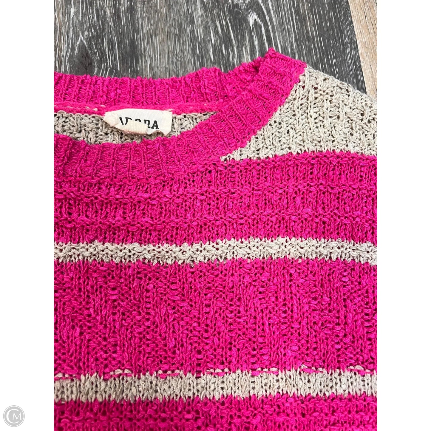 Sweater By Adora In Pink & Tan, Size: M