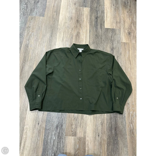 Blouse Long Sleeve By Athleta In Green, Size: S