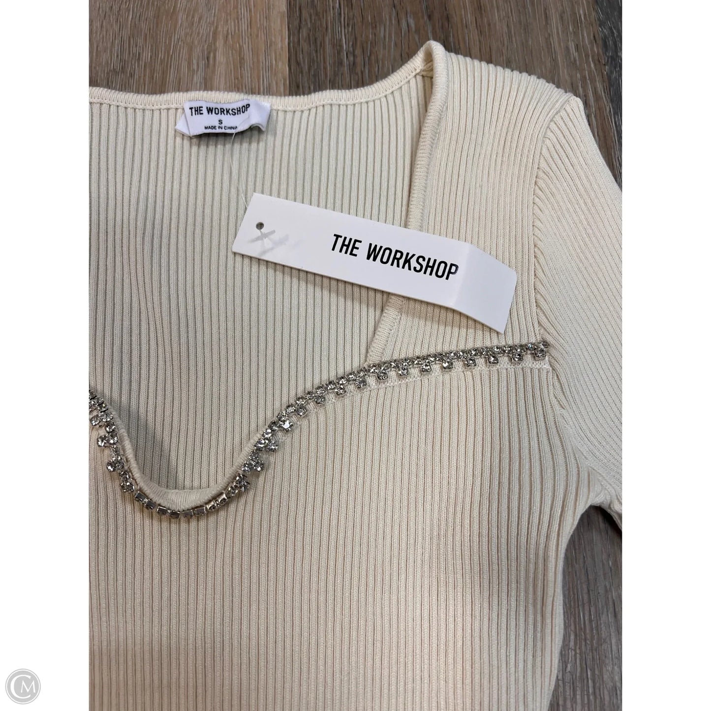 Top Long Sleeve By The Workshop In Cream, Size: S