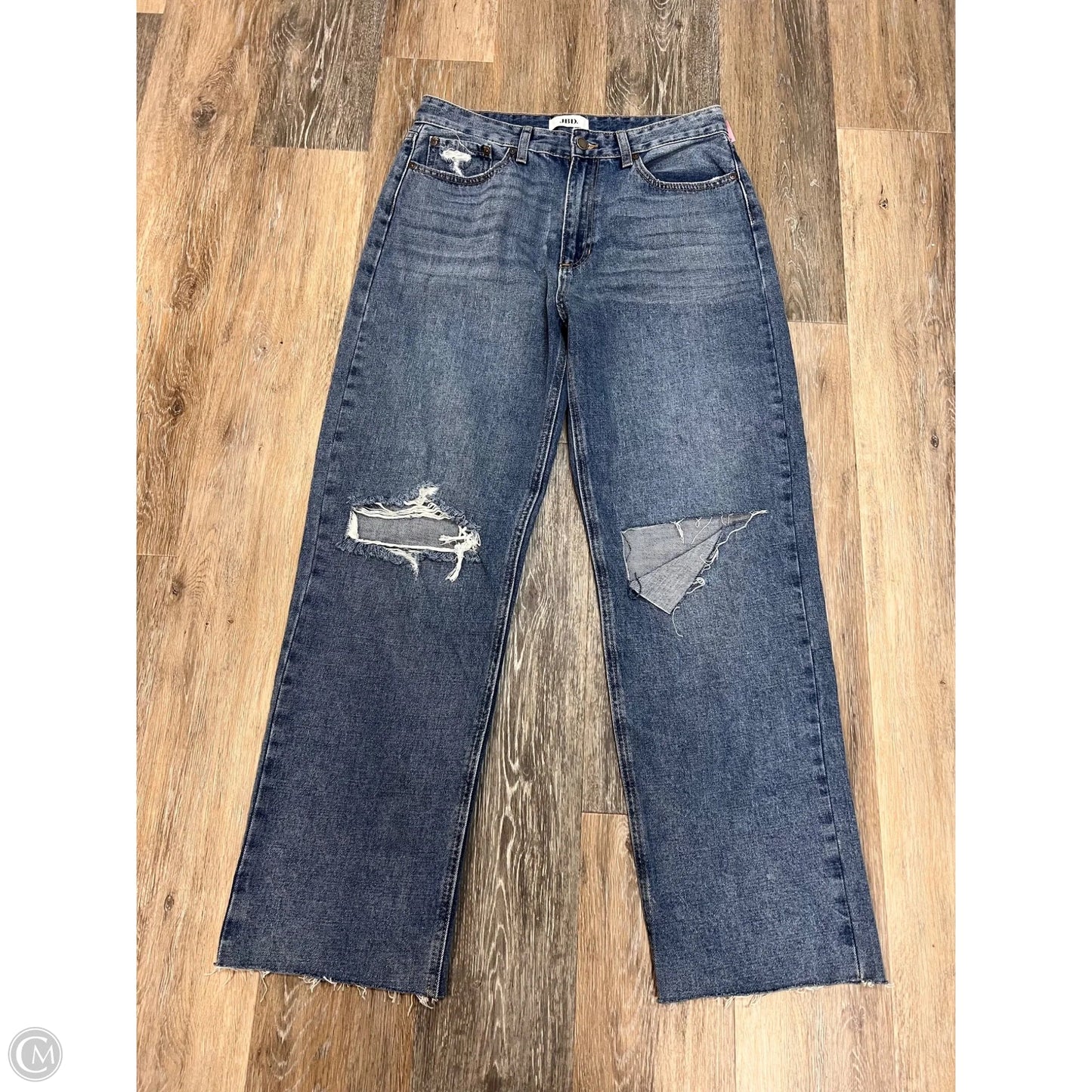 Jeans Straight By Just Black In Blue Denim, Size: 10