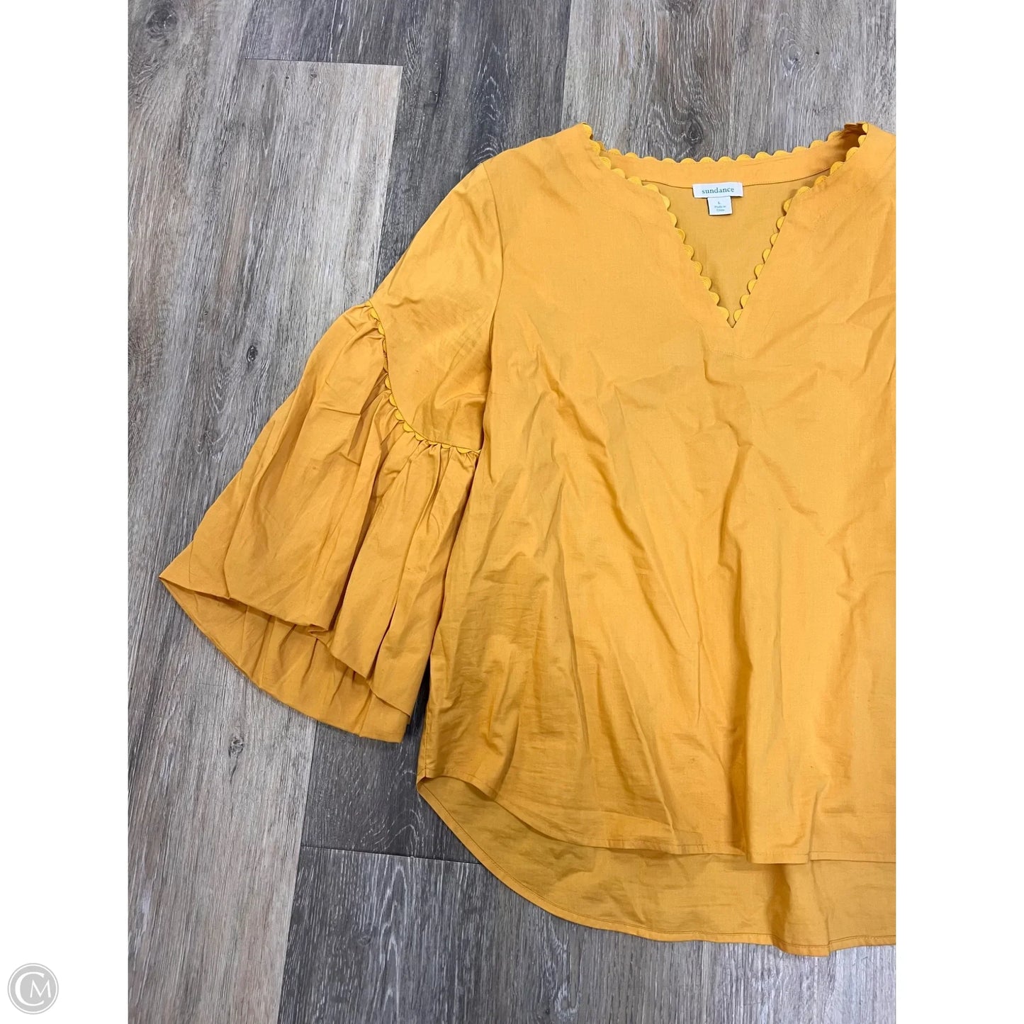 Blouse Long Sleeve By Sundance In Yellow, Size: L