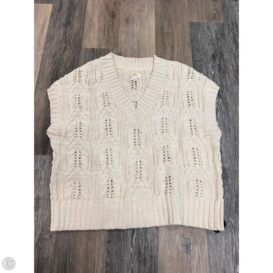 Vest Sweater By Maeve In Cream, Size: M