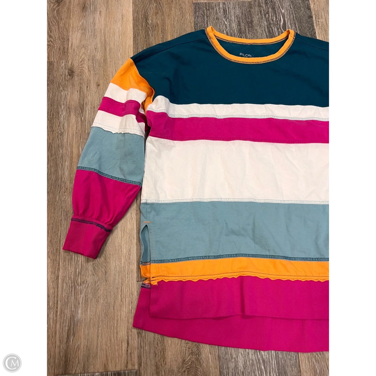 Top Long Sleeve By Pilcro In Multi-colored, Size: Xxs