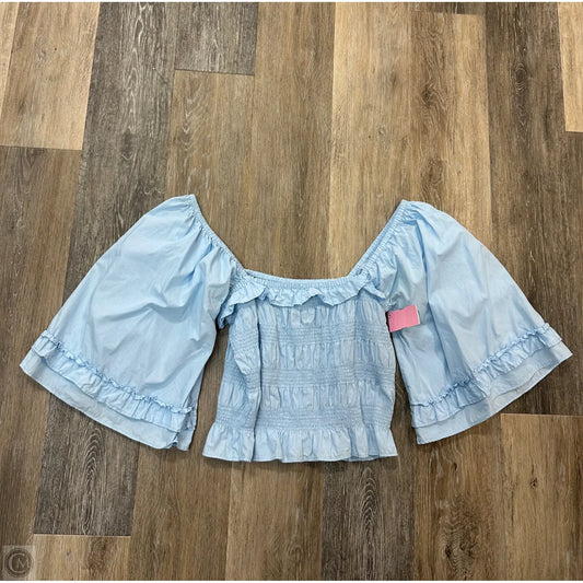 Blouse Long Sleeve By Free People In Blue, Size: M