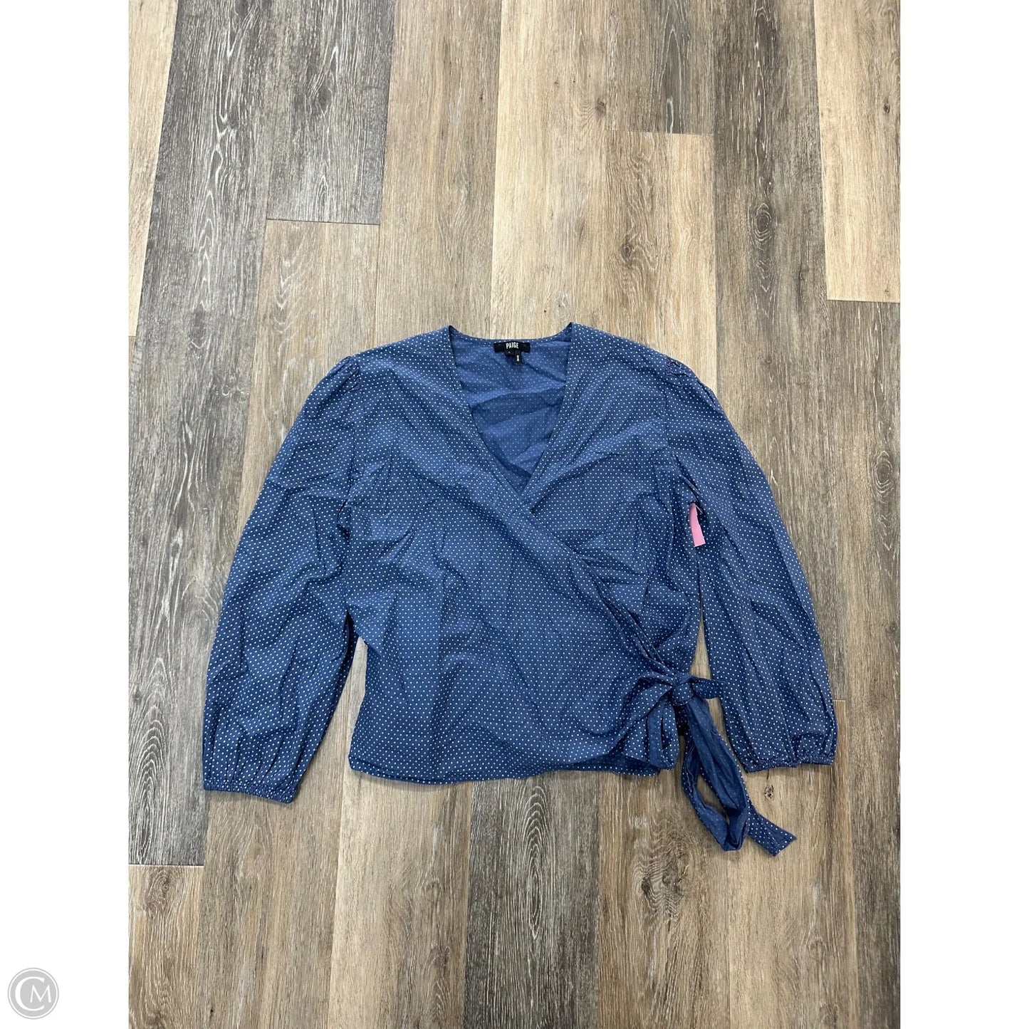 Blouse Designer By Paige In Blue, Size: L