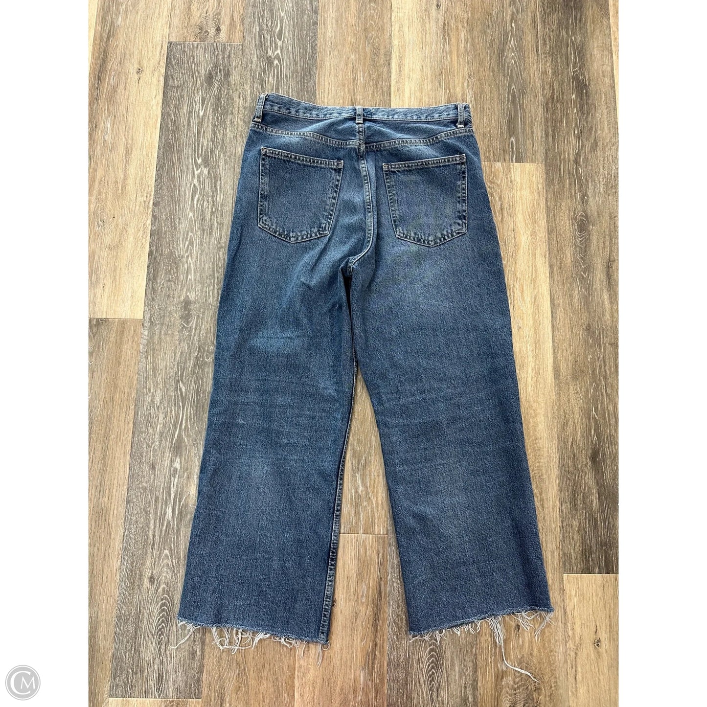 Jeans Wide Leg By Zara In Blue Denim, Size: 10
