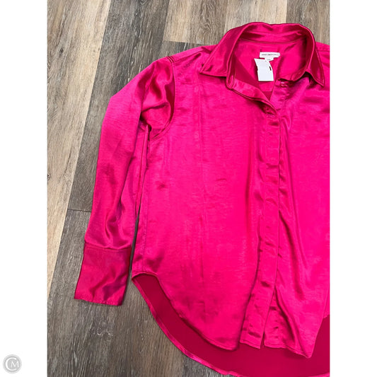 Blouse Long Sleeve By Good American In Pink, Size: S/M
