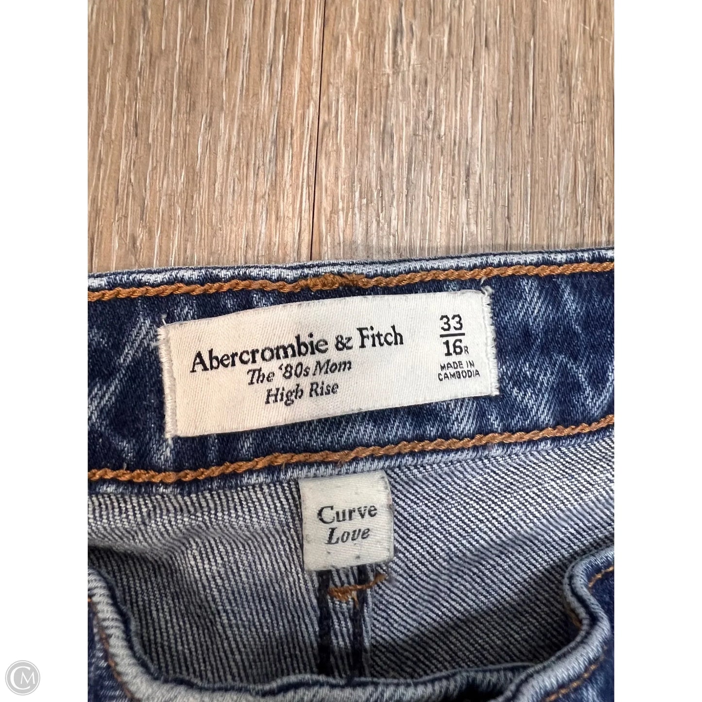 Jeans Straight By Abercrombie And Fitch In Blue Denim, Size: 16