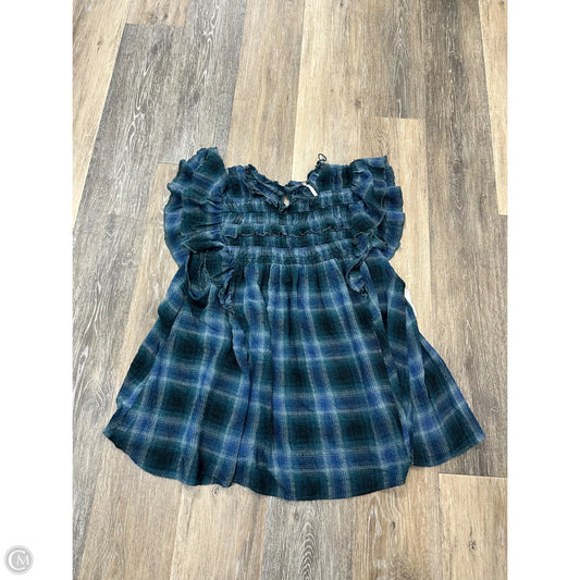 Blouse Sleeveless By Free People In Plaid Pattern, Size: M