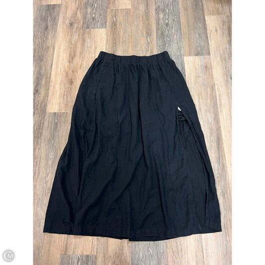 Skirt Maxi Linen By Abercrombie And Fitch In Black, Size: L