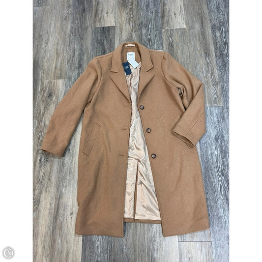 Coat Trench Coat By Abercrombie And Fitch In Tan, Size: L