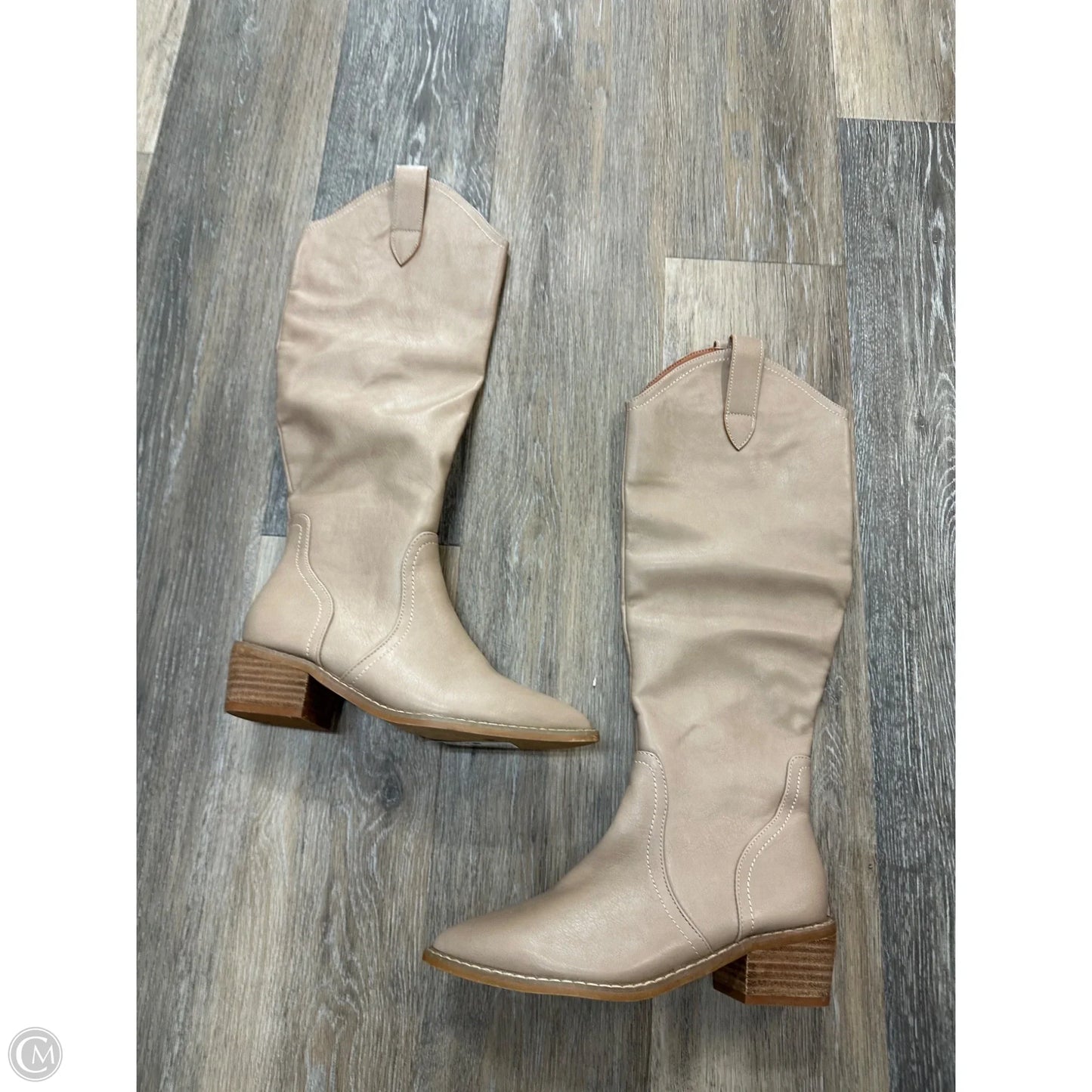 Boots Knee Flats By Oasis Society In Beige, Size: 6