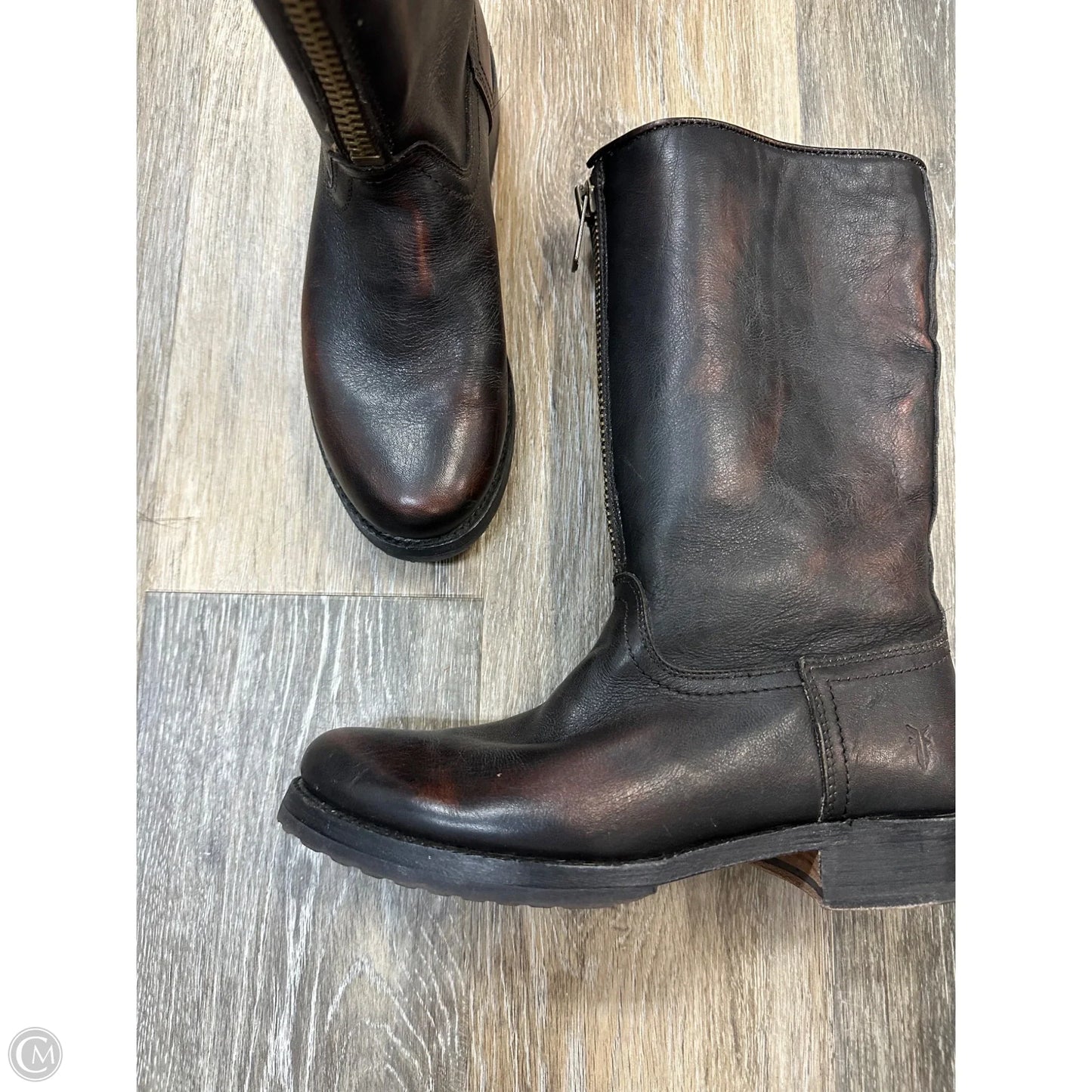 Boots Designer By Frye In Brown, Size: 7.5