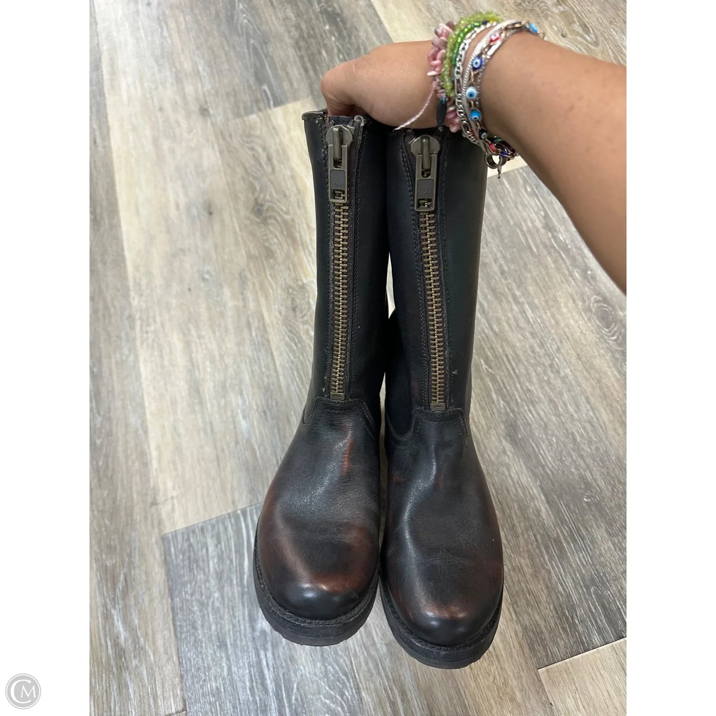 Boots Designer By Frye In Brown, Size: 7.5