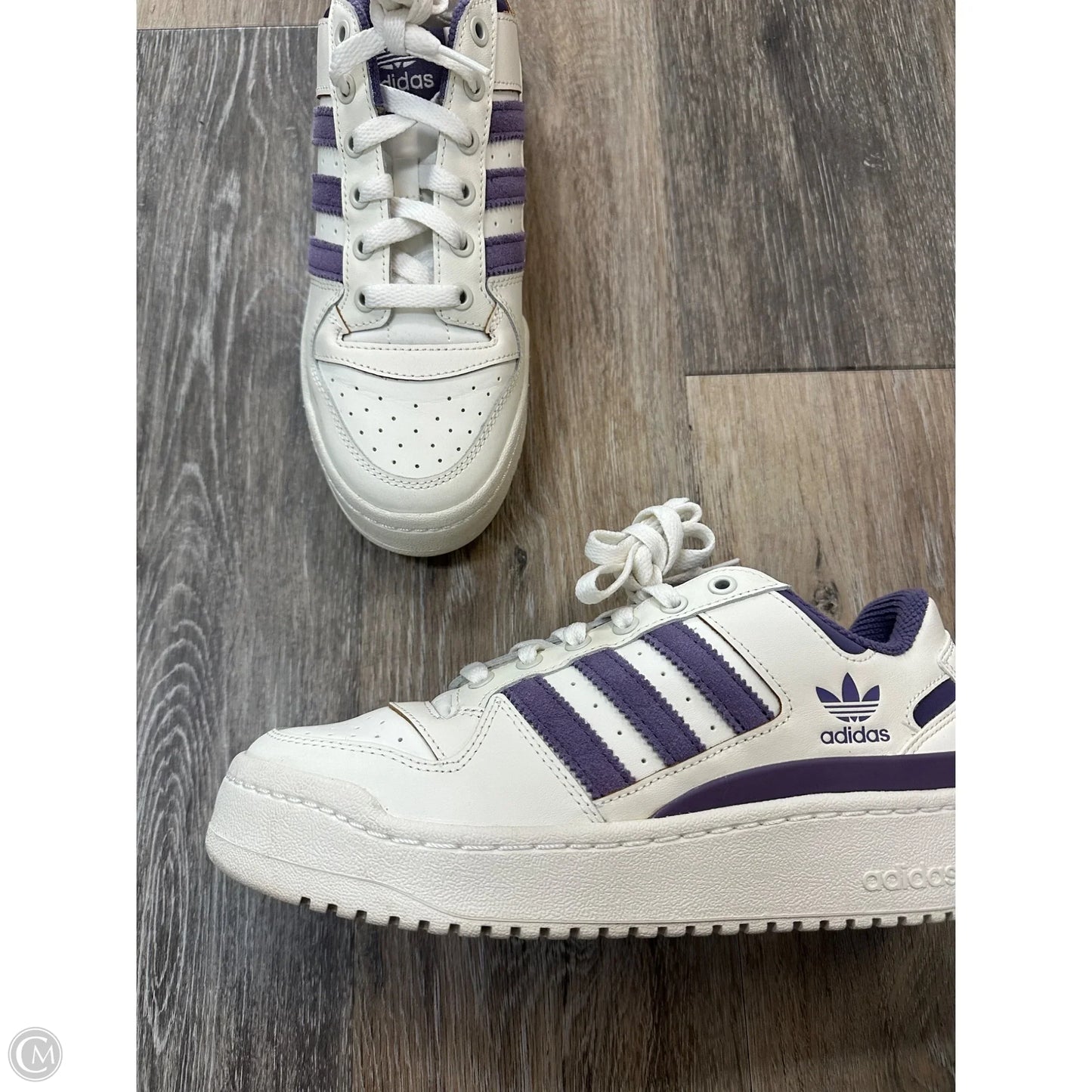 Shoes Sneakers By Adidas In Purple & White, Size: 8